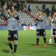 I calciatori dell'Alessandria salutano i propri tifosi dopo la sconfitta contro il Pontedera
