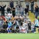 I calciatori dell'Alessandria festeggiano dopo un gol nella semifinale dei playoff di Serie C 2020/21 contro l'Albinoleffe